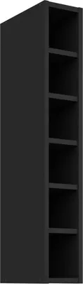 Produktbild von Hoher offener Schrank LUNARA – Breite 15 cm, schwarz