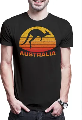 Produktbild von Urban Backwoods Kangaroo Australia, Herren T-Shirt, Farbe: Schwarz, Größe: M