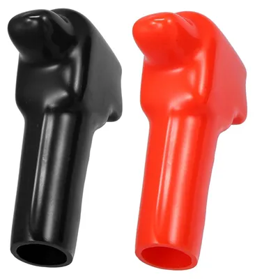 Batteriepol-Abdeckungen 16 mm, 1 Paar, rot/schwarz, PVC