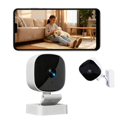 Produktbild von Überwachungskamera Innen WLAN 2K, Indoor Kamera mit App, Nachtsicht und Zwei-Wege-Audio, Baby Kamera & Haustierkamera für Zuhause