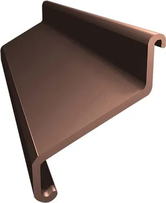Productafbeelding van Renoplast aluminium dakgootprofiel K20, kunstharsvloeren, koppeling, bruin