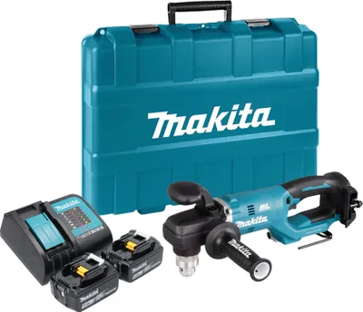 Produktbild von Makita DDA 450 STK Akku Winkelbohrmaschine 18 V 70 Nm Brushless + 2x Akku 5,0 Ah + Ladegerät + Koffer