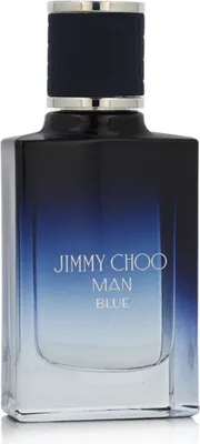 Productafbeelding van Jimmy Choo Man Blue, voor heren, 30 ml, niet navulbare fles, geur: bergamot, zwarte peper, salie, lavendel, amber, appel, leer, ananas, patchouli, sandelhout, vanille, vetiver
