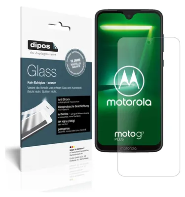 Produktbild von 2x Schutzfolie für Motorola Moto G7 Plus matt - Anti-Shock 9H Folie dipos Glass