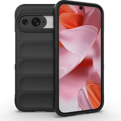 Produktbild von Mobigear Bumpy  Google Pixel 9 Pro Hülle Flexibles TPU Backcover - Schwarz