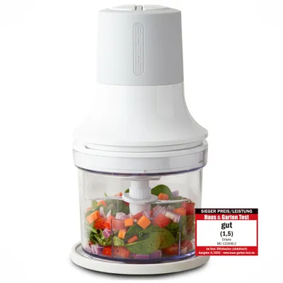 Image de Emerio hachoir 260 W – 500 ml – 2 vitesses – bol en plastique – 4 lames en acier inoxydable – pieds antidérapants – rangement du câble – MC-122649.2