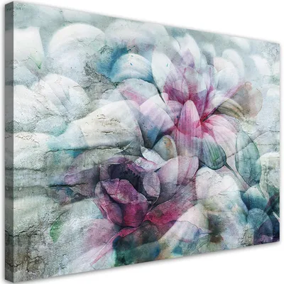 Produktbild von Leinwandbild Bunte Blätter Aquarell 90x60 Feeby Bunt bild für die wand bereit zum aufhängen