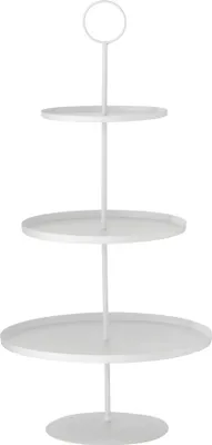 Produktbild von Etagere SIMPLE weiß aus Metall Eisen 3-stöckig schlicht puristisch Metalletagere