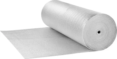 Zdjęcie produktu dla SucceBuy Podwójna odblaskowa rolka izolacyjna, tkanina radiacyjna, 6,5 mil, 48 cali x 250 stóp, folia aluminiowa i tkanina PE odbijająca ciepło