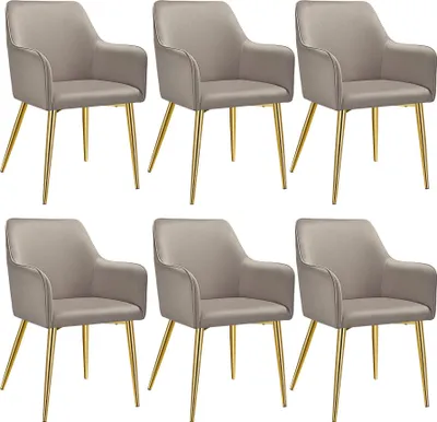 Produktbild von tectake® Armlehnstuhl Avane in Samtoptik, gepolstert 55 x 63,5 x 86,5 cm