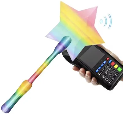 Immagine prodotto di Portafoglio a forma di bacchetta magica – Bacchetta magica per carte di credito – Pagamenti contactless con bacchetta magica – Bacchetta magica divertente – CHPN