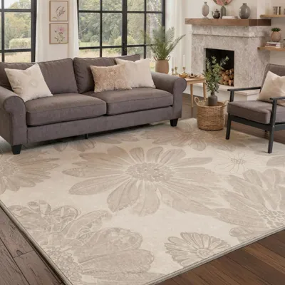 Produktbild von Waschbarer Vintage-Teppich für das Wohnzimmer, 120x170 cm