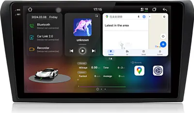 Zdjęcie produktu dla Wbudowane urządzenia nawigacyjne carplay 8 core 9.5''Dla Mazda3 2004-2009 radio samochodowe android13 GPS Navi FM WIFI BT DAB+ 8+256G 4G RDS