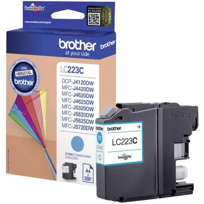 Image de Cartouche d'encre originale Brother LC223C, cyan, compatible avec les modèles DCP-J562DW, DCP-J4120DW, MFC-