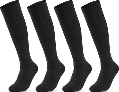 Produktbild von 2 I 4 Paar Stützstrümpfe Reisestrümpfe Kompressionsstrümpfe Damen & Herren Stützkniestrümpfe 41900 - 4 Paar Schwarz 43-46