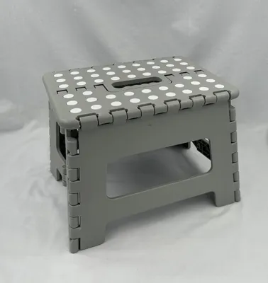 Produktbild von Klapphocker, Klapptritt, Tritthocker Grau Faltbar H 22cm bis 150KG