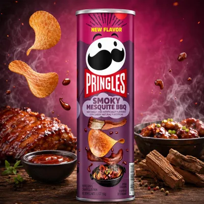 Produktbild von Pringles Smoky Mesquite BBQ 158g (USA)