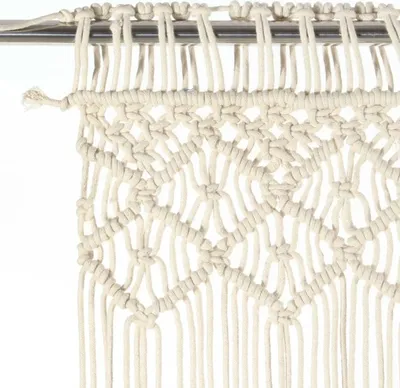 Produktbild von Hochwertigen Möbel Gardinen & Vorhänge - Creme Makramee Vorhang 140x240cm Baumwolle NEU9602275
