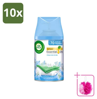 Produktbild von 10 x Air Wick Freshmatic Nachfüller - Frische Wäsche & Flieder - 250 ml - Sparpackung - 10 Stücke
