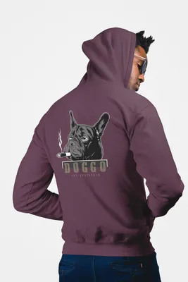 Produktbild von D&B Uni Hoodie ZIPST00177 Doggo Braun-Größe 2XL