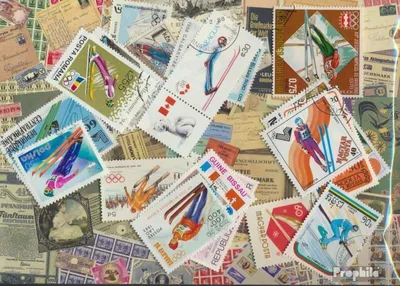 Produktbild von Briefmarken Motive 25 verschiedene Skisprung Marken