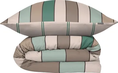 Produktbild von SCHIESSER Wendebettwäscheset Knut | Renforcé | 2-teilig | Gestreift | 100 % Baumwolle | Reißverschluss | 135x200 cm + 80x80 cm | Mint