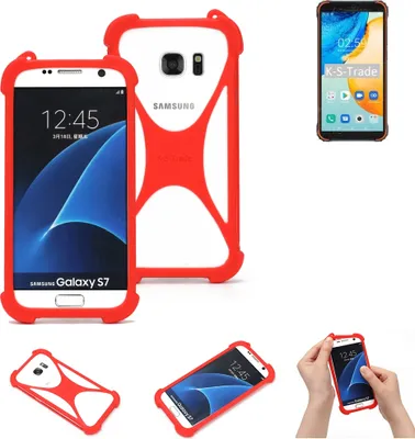 Produktbild von K-S-Trade Handy-Hülle kompatibel mit Blackview BV4900 Pro Schutz-Hülle Bumper Silikon Schutz Hülle Cover Case Silikoncase Silikonbumper TPU