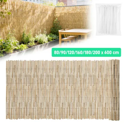 Obrázek produktu pro YRHome, bariéra z rákosu, 180 x 600 cm, přírodní clona pro malé zahrady a terasy, odolná povětrnostním vlivům a snadná montáž pomocí stahovacích pásek