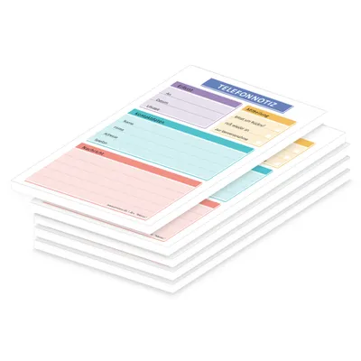 Produktbild von PRICARO Telefonnotizblock, A6, Memo, 5 Stück
