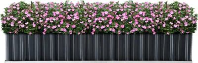 Zdjęcie produktu dla Łóżko do sadzenia Zevenaar 174 x 90 x 30 cm podniesiona skrzynia do sadzenia odporna na warunki atmosferyczne kwietnik stal ocynkowana antracyt szary
