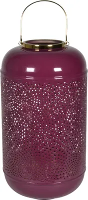 Produktbild von Moritz Windlicht Laterne ø28x48cm Metall Gartenlicht Kerzenhalter Kerzenleuchter Windlichtsäule Kerzenständer Purple