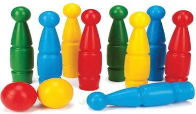Produktbild von Kegelspiel mit 2 Bällen im Fänger
