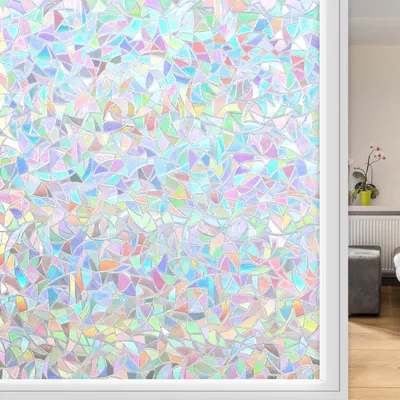 Immagine prodotto di Solidchoice - Pellicola per vetri effetto arcobaleno 3D, ideale per la privacy e la decorazione