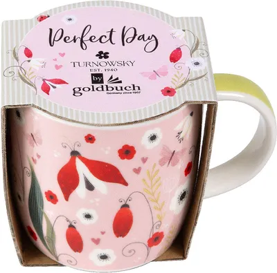 Produktbild von Kaffeetasse Secret Garden, pink, Porzellan, 350 ml