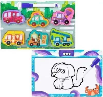 Obrázek produktu pro Puzzle 2 v 1 – dřevo a tabule – Merkpol