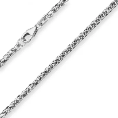 Produktbild von 2,1mm Bingokette Goldkette Collier Halskette aus 585 Gold Weißgold 45cm