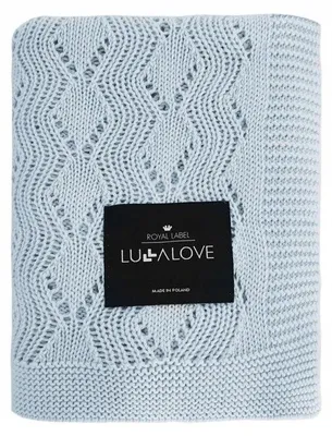 Obrázek produktu pro Lullalove Dětská perforovaná deka zyg-zak nebesky modrá