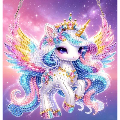 Produktbild von Diamond Painting Anhänger Pferd Ostern Regenbogen Fensterbild Bastelset Hängendes Ornament für Kinder Erwachsene