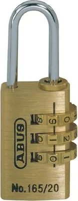 Image de Cadenas à combinaison ABUS 165, cadenas en laiton, tailles variées, code individuel