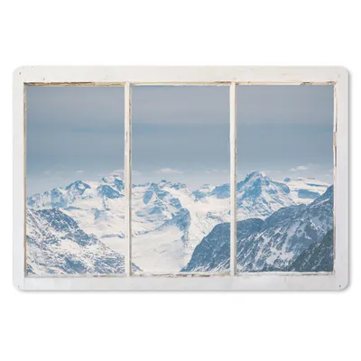 Produktbild von MuchoWow® Schreibtischunterlage Aussicht - Berg - Schnee 60x40 cm - XXL Mauspad - Großes Mauspad