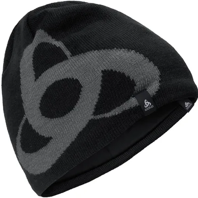 Produktbild von Odlo Beanie Mütze Laufmütze Skimütze Ceramiwarm Pro Mid Gage Hat, Farbe:Schwarz, Artikel:-60061 black / odlo steel grey