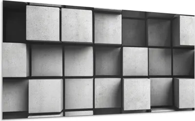 Produktbild von Anordnung Geometrischer Blöcke – Selbstklebende Fliesen – Wandverkleidung – Wandpaneel – PVC Fliesen – Vinylflisen – PCV Flisen – Selbstklebend – Wanddeko –100 x 50 cm