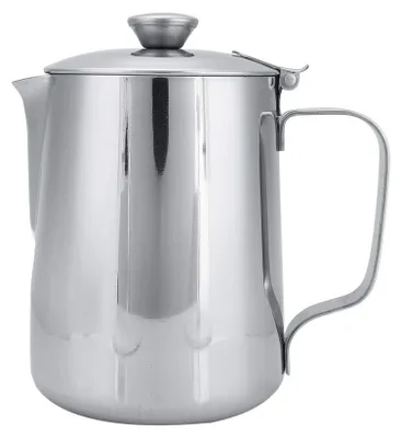 Melkaufschäumkanne Edelstahl 600 ml mit Deckel
