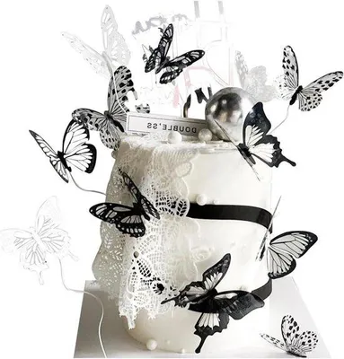 Image de Décoration papillon en 3D pour un gâteau d'anniversaire de fille