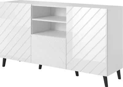 Image de Commode combinée BERMEJO – blanc / blanc brillant