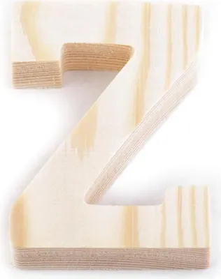 Produktbild von 3D Holzbuchstabe 8 cm, natur - Buchstaben Zeichen, Buchstaben & Zeichen:Z