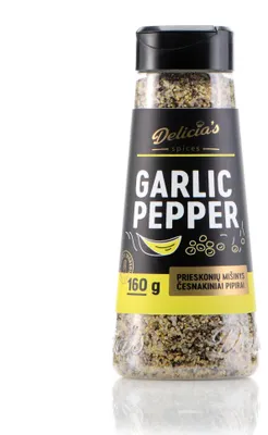 Produktbild von Delicia's Knoblauch Pfeffer Gewürzmischung GARLIC PEPPER 160 g