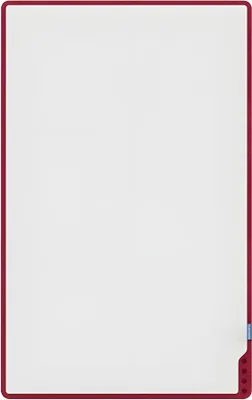 Produktbild von Playboard Whiteboard 75 x 118 cm, e3-emaillierter Stahl, roter Rahmen