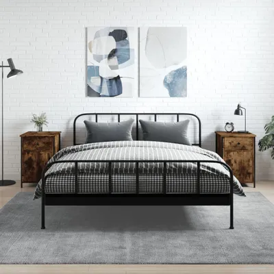 Immagine prodotto di Comodini 2 pz. Rovere fumé 40x42x60 cm Materiale a base di legno