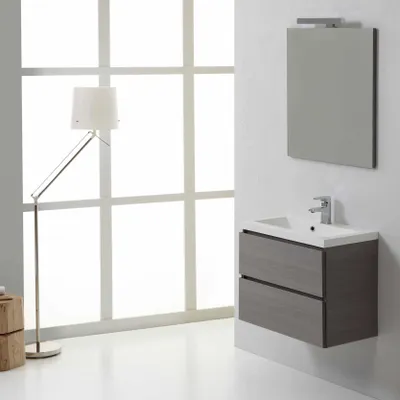 Immagine prodotto di Mobile bagno sospeso 60 cm con cassetti grigio | Manhattan
